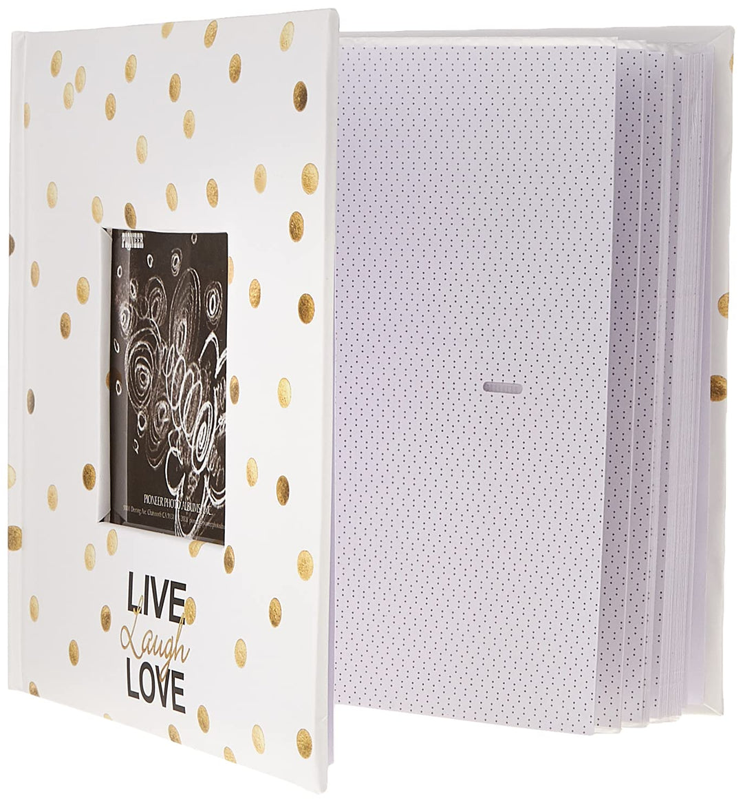 Pioneer Photo Albums Golden Dots Live Laugh Love 200 pk