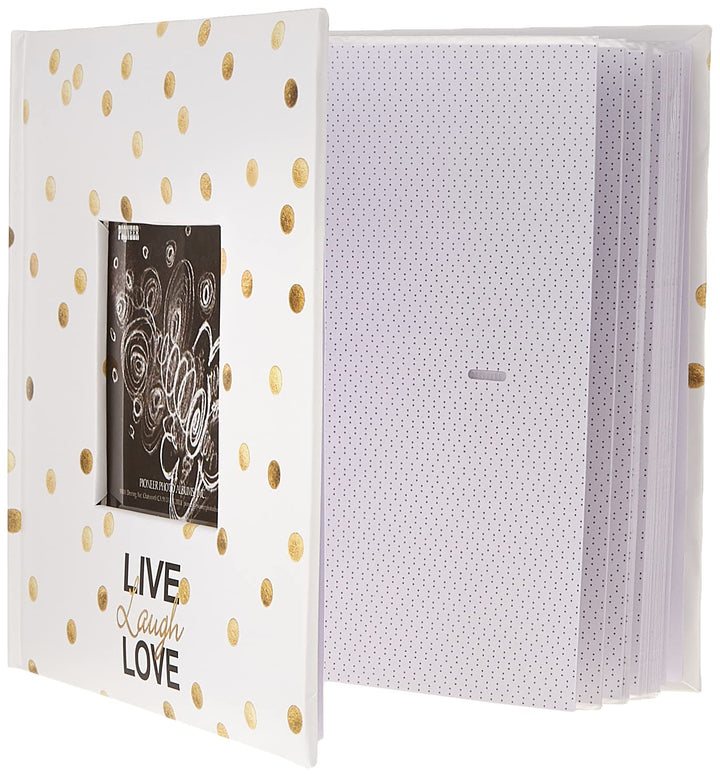 Pioneer Photo Albums Golden Dots Live Laugh Love 200 pk