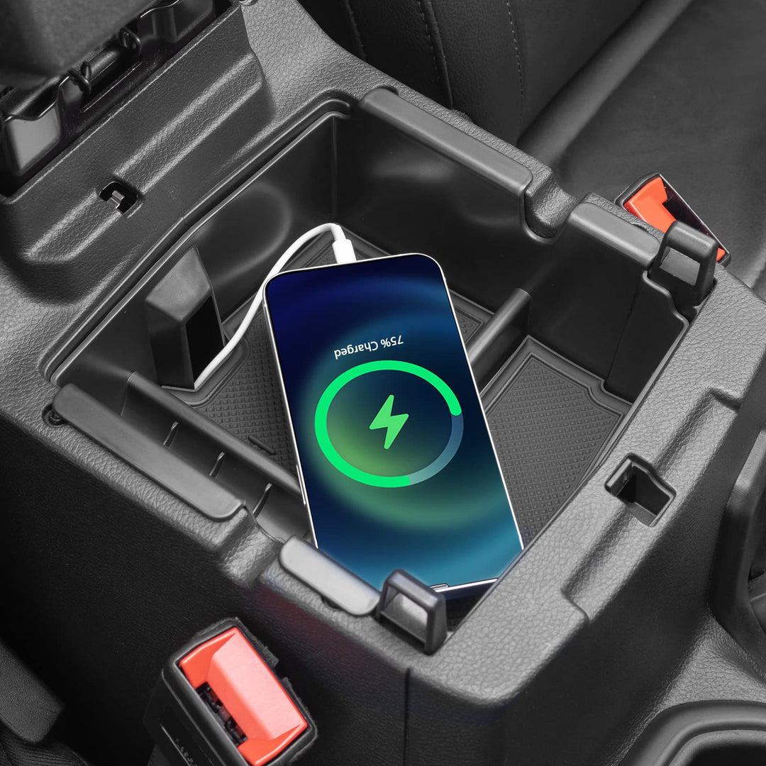 Compatible with Center Console Organizer Tray Jeep Wrangler JL/JLU 2018-2021 2022 2023 2024 2025 and Jeep Gladiator JT Truck 2020-2023 2024 2025 Insert Armrest Accessories (Not for JK/JKU)