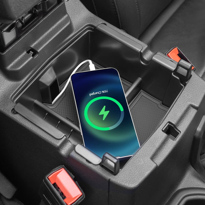 Compatible with Center Console Organizer Tray Jeep Wrangler JL/JLU 2018-2021 2022 2023 2024 2025 and Jeep Gladiator JT Truck 2020-2023 2024 2025 Insert Armrest Accessories (Not for JK/JKU)