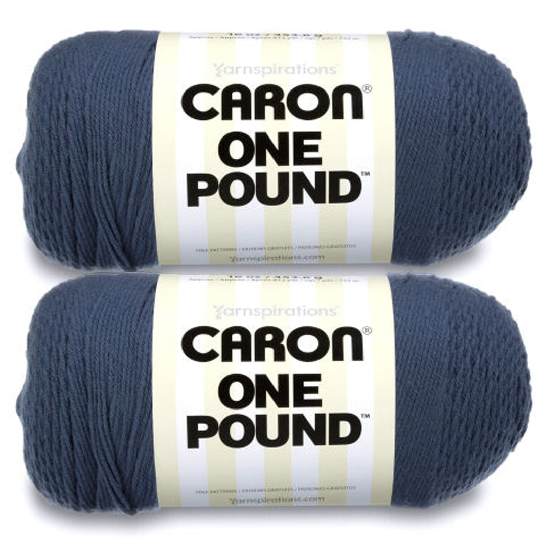 One Pound Cape Cod Blue Yarn - 2 Pack of 454g/16oz - Acrylic - 4 Medium (Worsted) - 812 Yards - Knitting/Crochet