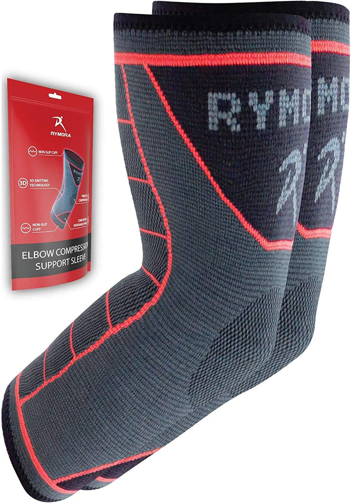 Elbow Support Arm Compression Sleeves Elbow Braces for Men and Women (Pair) (Extra Large) [XL] - Supports for Tennis Elbow, Golfers Elbow, Weightlifting, Tendonitis, Joint Pain Relief, Arthritis