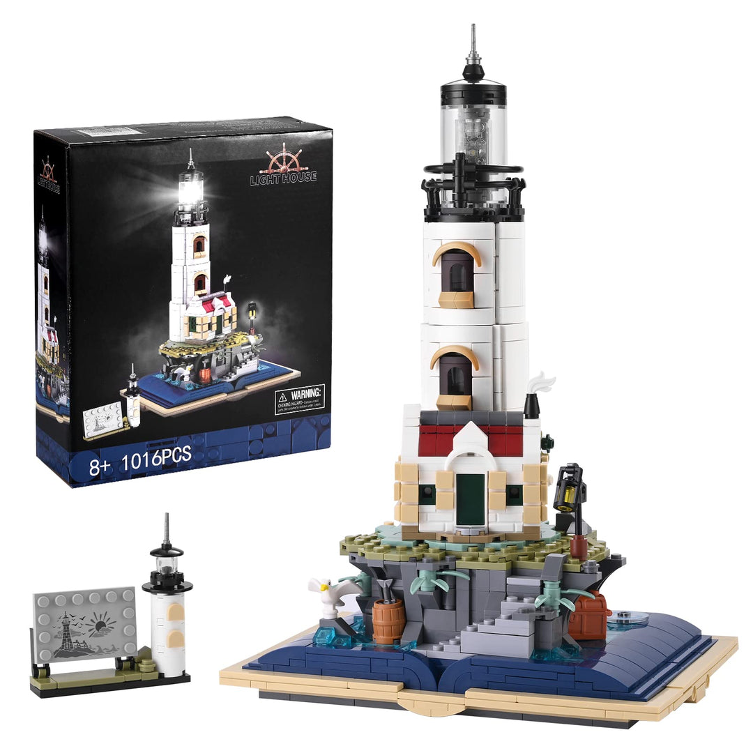 Ideas Lighthouse Building Sets with Glowing Rotating Lighting for Kids and Adults to Build and Collect, STEM Gifts for Boys and Girls Ages 8+(1016 Pieces),New in 2023