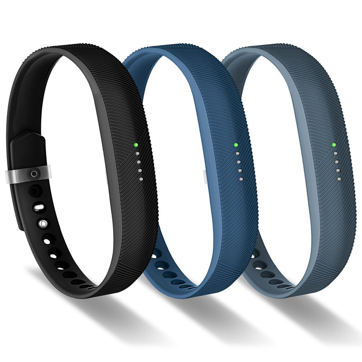 Compatible with Fitbit Bands for Flex 2, Adjustable Soft Silicone Sports with Fastener Clasp Fitness Wristband Strap for Fitbit Flex 2 Smart Watch Large Women Girls Men(3Pack)