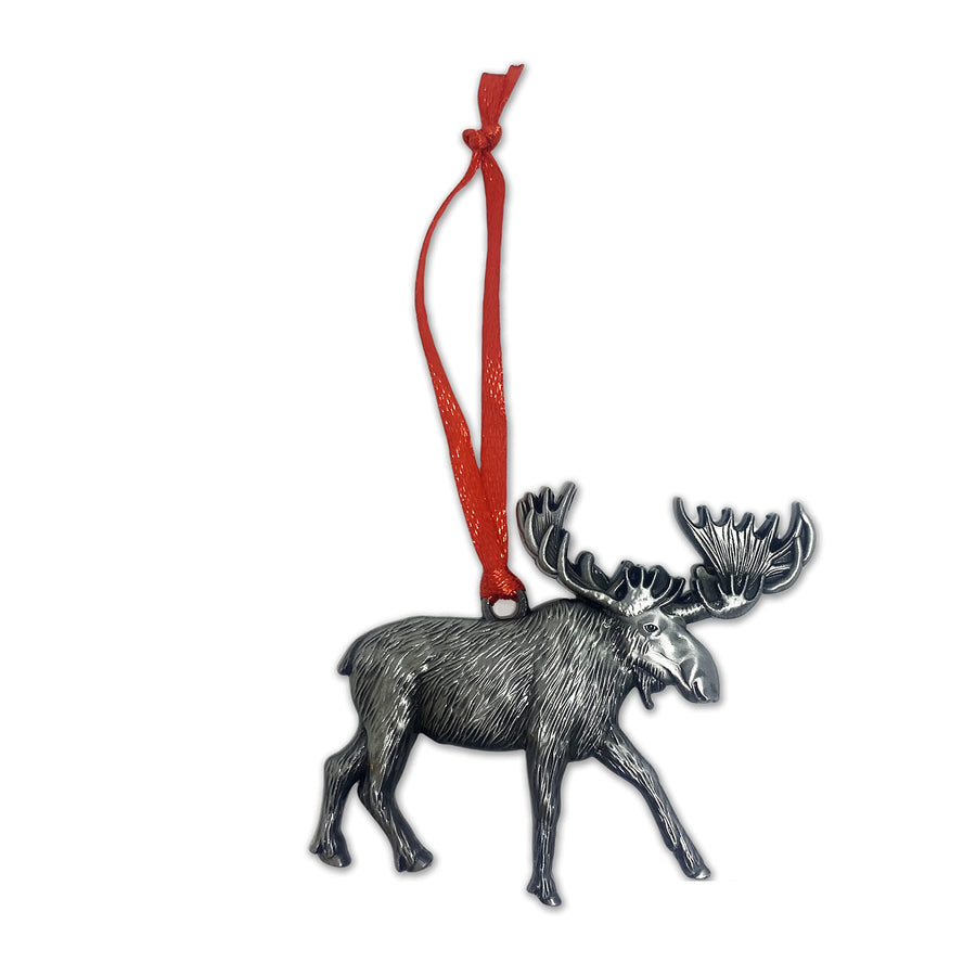 Moose Christmas Ornament Pewter Elk Deer Charm Travel S