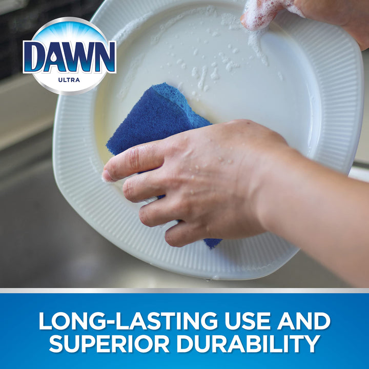 Dawn Non-Scratch Scrubber Sponges, Blue, 6 ea