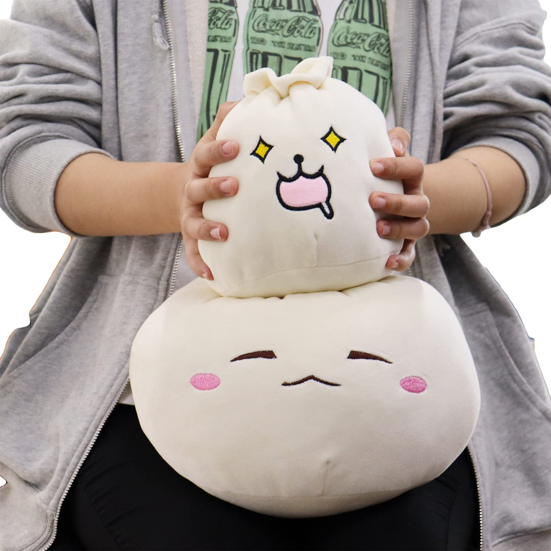 Dumpling Plush Food Soup Dumpling Plushie Cute Buns Dumpling Stuffed Plush Pillow Simulation Squeezing Soft Toy for Sleeping Birthday Home Decoration 9.8…