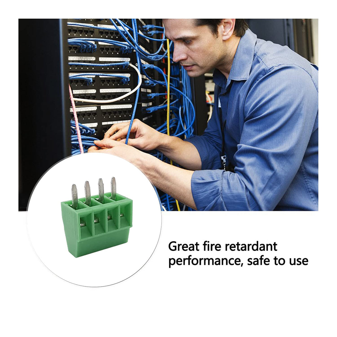 Cermant 20 pcs 4 Pin XK128-2.54MM (0.1inch) Pitch Screw Terminal Block Connector Green 150V 6A PCB Mount Screw Terminal Block Connector (2.54MM-4P-20Pcs)