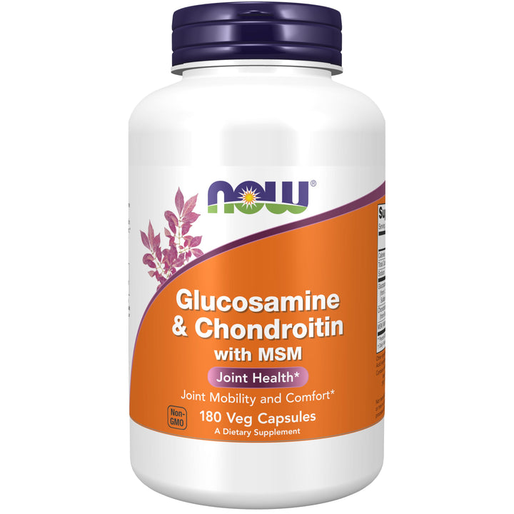 Supplements, Glucosamine &amp; Chondroitin with MSM, Joint Health, Mobility and Comfort*, 180 Veg Capsules