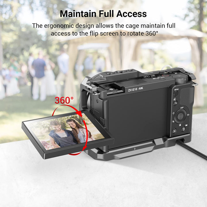 SMALLRIG ZV-E10 Cage with Silicone Handle and Built-in 