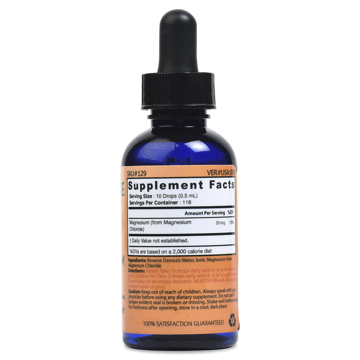 Liquid Ionic Magnesium Ultra Concentrate (10 drops per 50 mg - 100 servings per bottle)