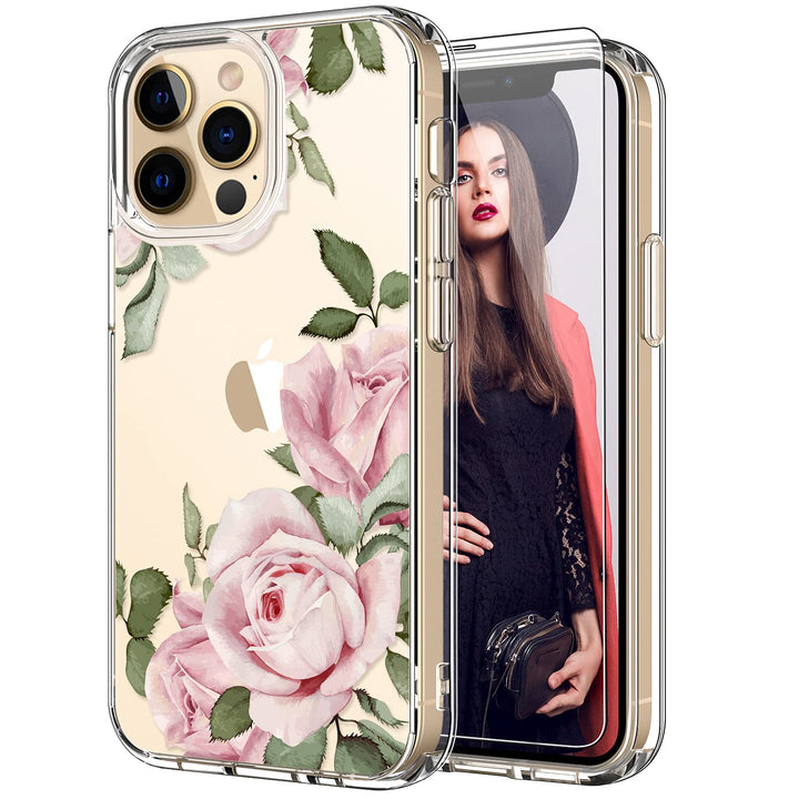 ICEDIO for iPhone 13 Pro Case with Screen Protector,Sli