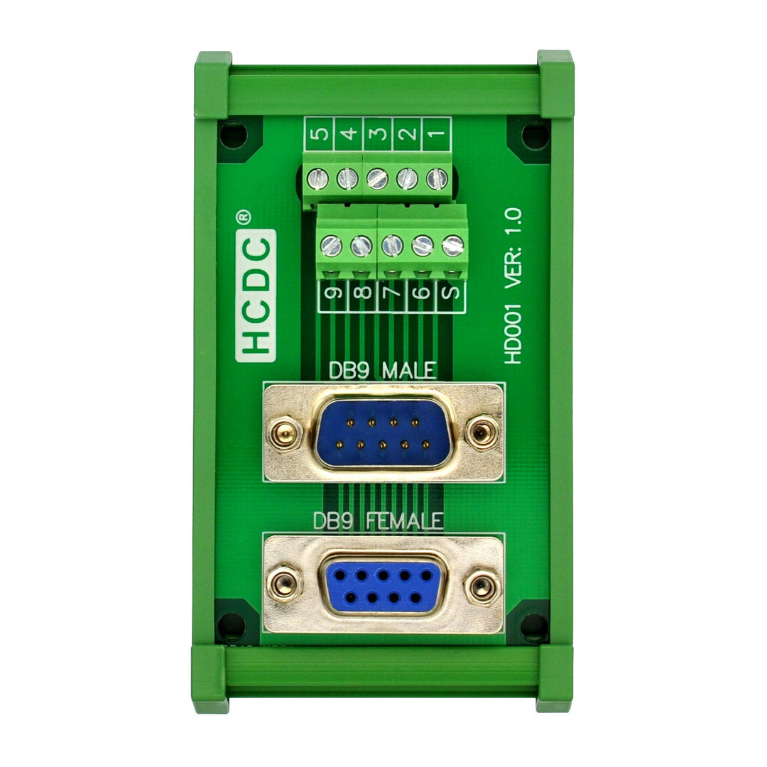DIN Rail Mount D-SUB Male-Female Interface Module Terminal Block Breakout Board (DB37)
