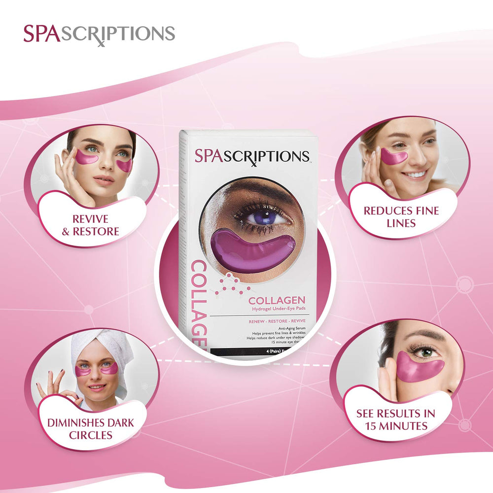 SPASCRIPTIONS COLLAGEN Hydrogel Under-Eye Pads. Anti-Ag