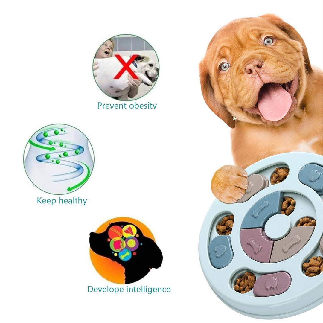 Dog Puzzle Toys,Dogs Food Puzzle Feeder Toys for IQ Training &amp; Mental Enrichment,Dog Treat Puzzle(Blue)