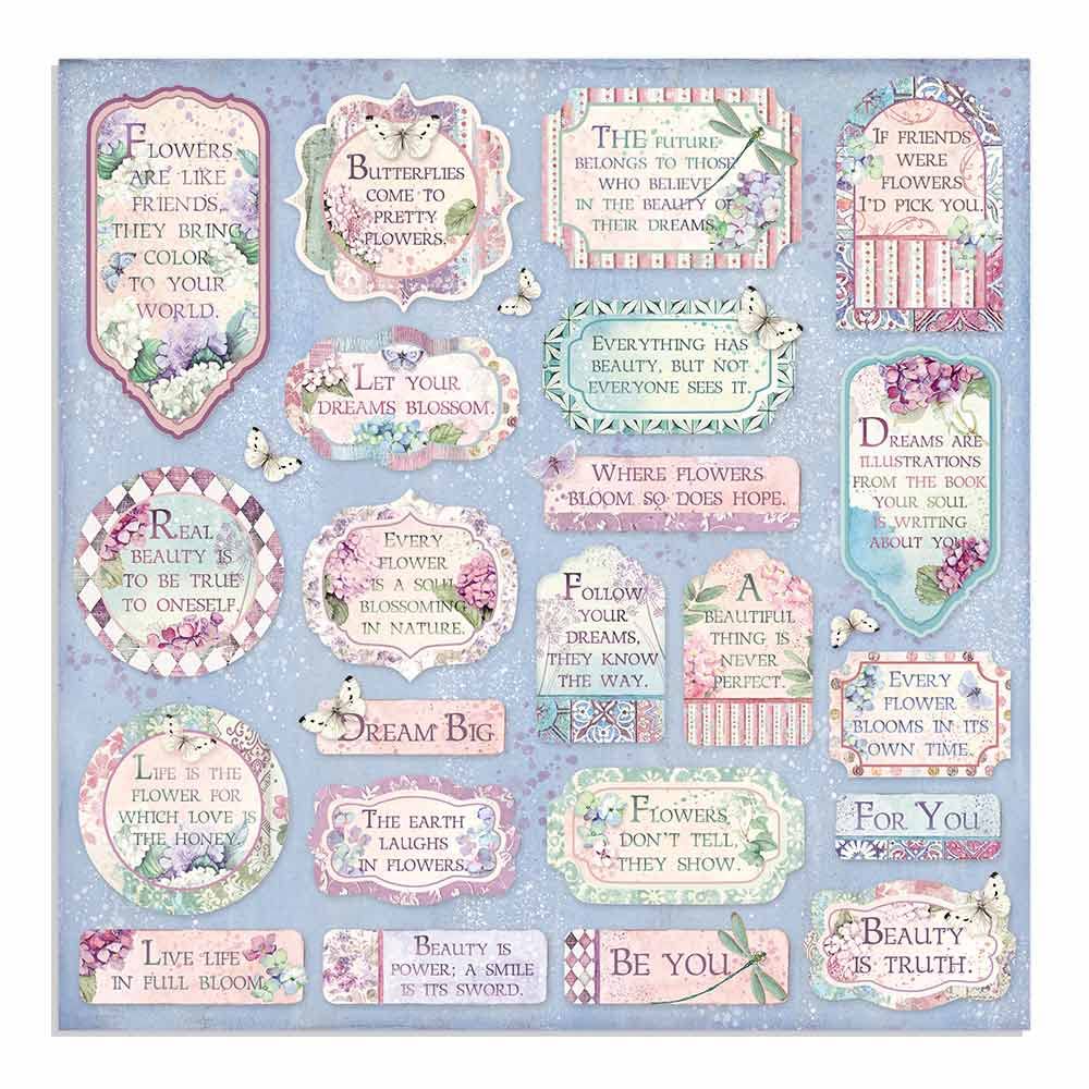 STAMPERIA INTL, KFT (3PL) Paper PAD 12X12 10PK, Hortensia, 10 Designs/1 Each