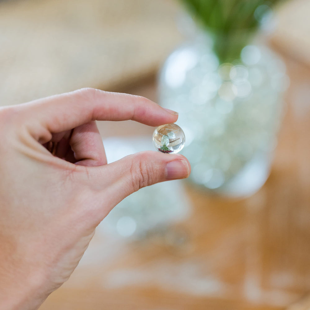 Clear Marbles for Vases | Glass Marbles Bulk Vase Fillers | Glass Beads for Vases, Round Marble 1lb, (Approx. 80 pcs)