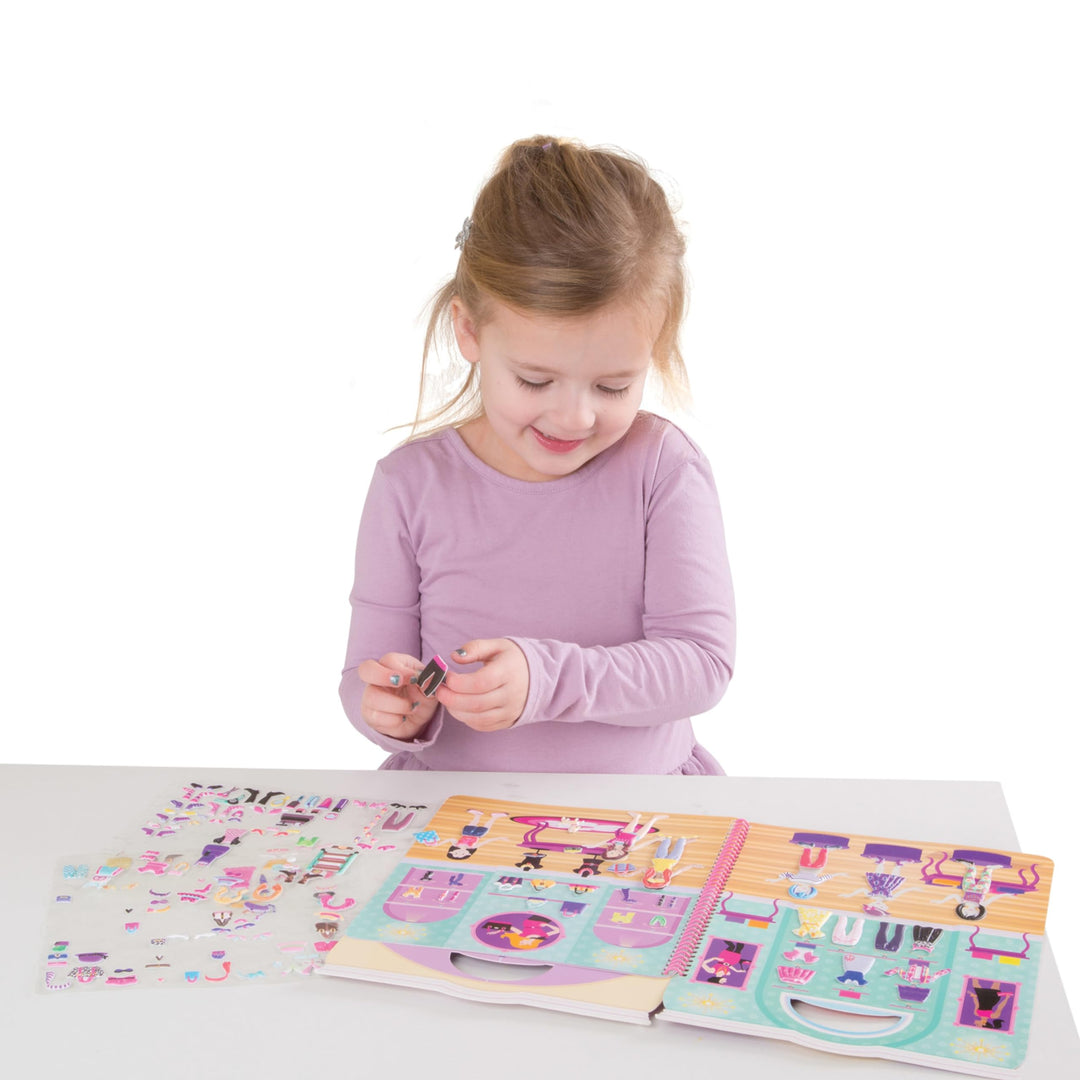 Melissa &amp; Doug Puffy Sticker Activity Book: Day of Glamour - 196 Reusable Stickers - FSC Certified