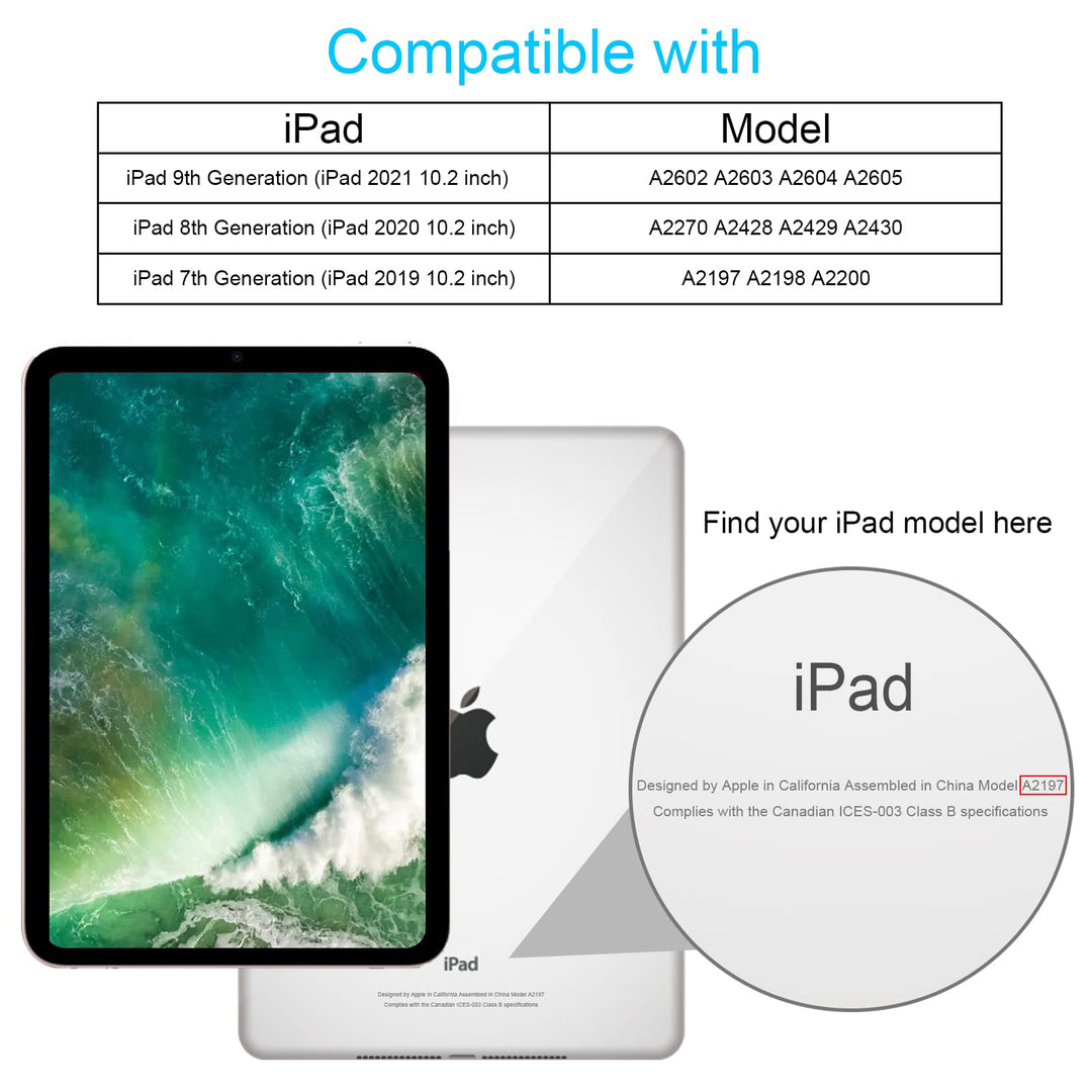 for iPad 10.2 Case for iPad 9th 8th 7th Generation Case with Kickstand Silicone Fidget Bubble Case for Girls Kids Cute Rainbow Pop Protective Holder Tablet Cover for iPad 2021 2020 2019