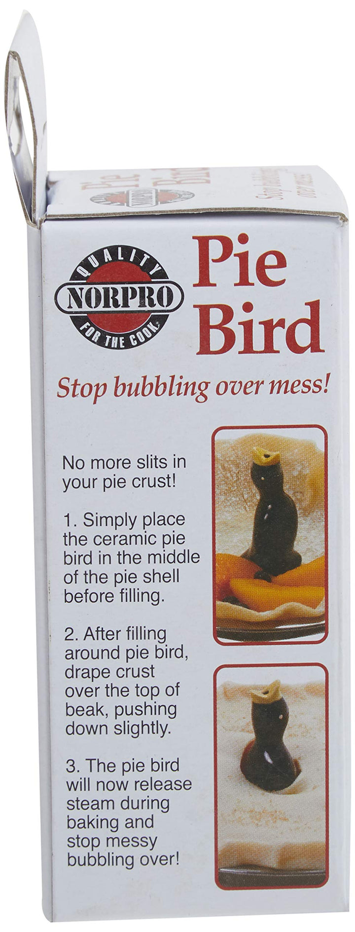 Norpro Ceramic Pie Bird, 4in/10cm tall, Black