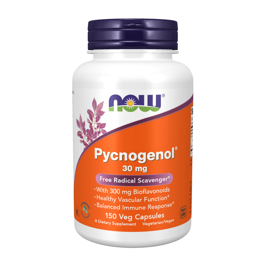 Supplements, Pycnogenol 30 mg (a Unique Combination of Proanthocyanidins from French Maritime Pine) with 300 mg Bioflavonoids, 150 Veg Capsules