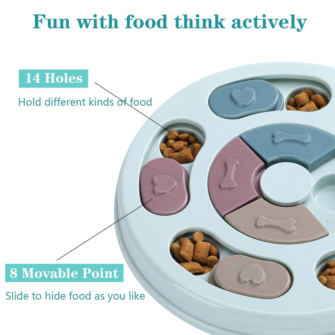 Dog Puzzle Toys,Dogs Food Puzzle Feeder Toys for IQ Training &amp; Mental Enrichment,Dog Treat Puzzle(Blue)