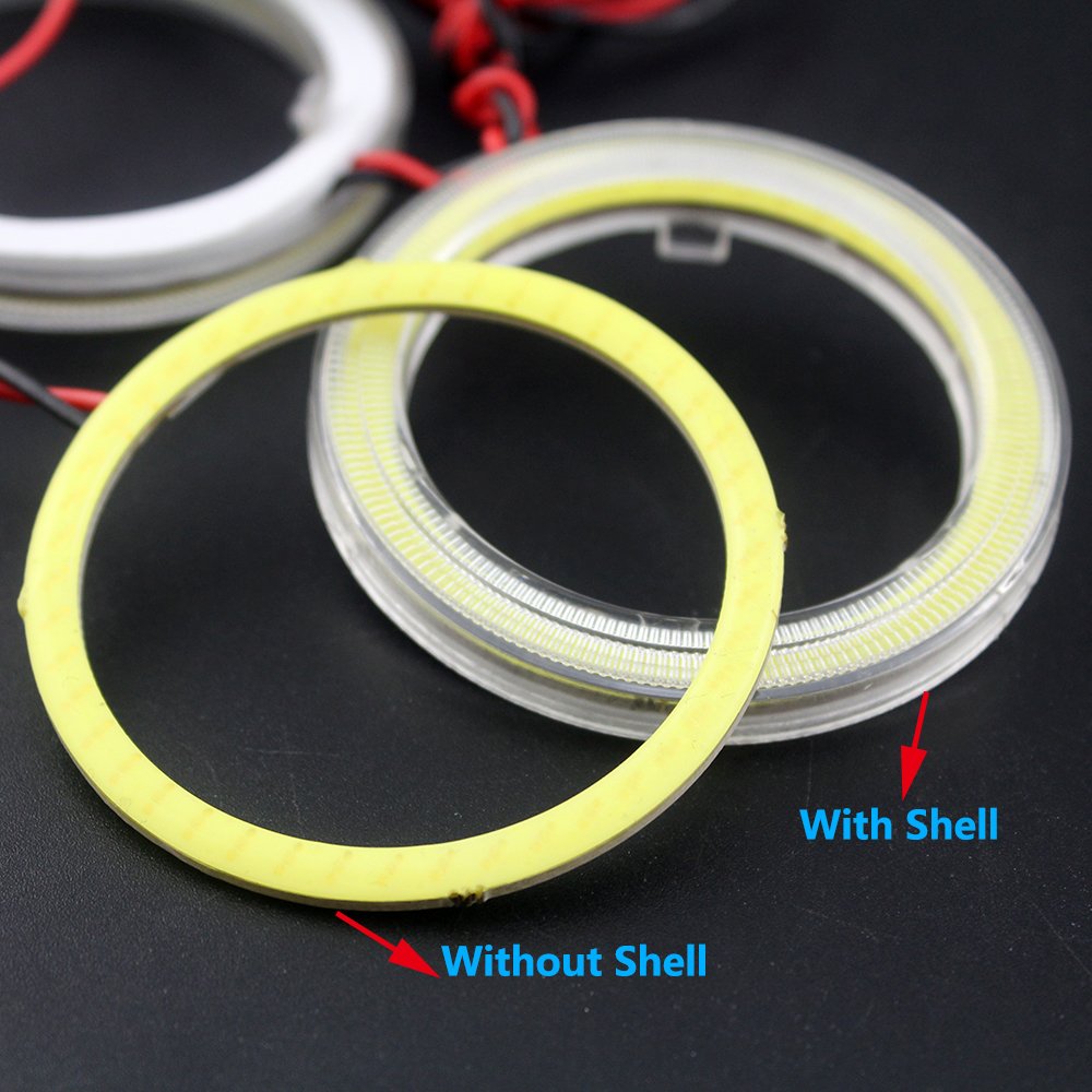 Everbrightt 1-Pair White 60MM 45SMD LED Vehicle Car Ang