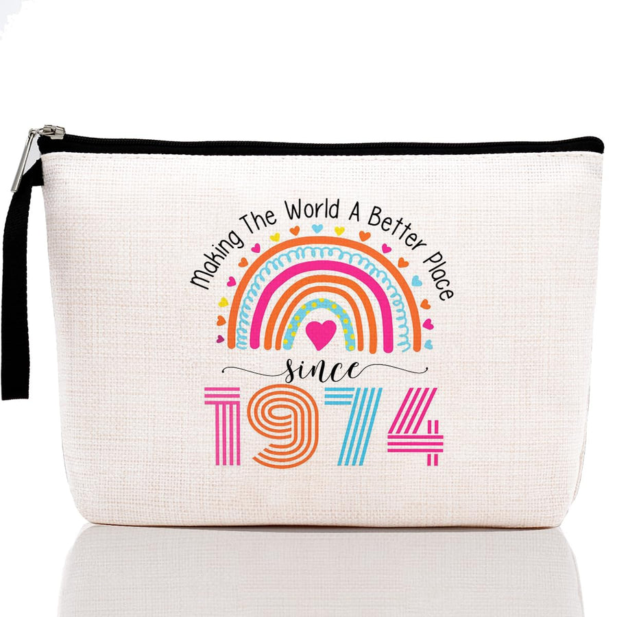 60th Birthday Gifts for Women-Making The World A Better Place Since 1963, 60 Years Old Makeup Bag for Her, Friend, Mom, Sister, Wife, Aunt, Coworker Boss…