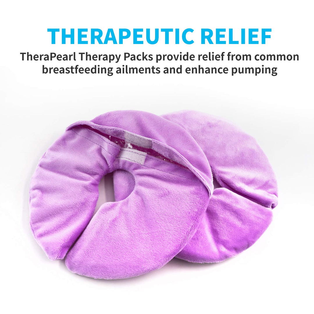 Breast Ice Pack,Breast Hot Clod Therapy Pads,Breastfeeding Gel Pads,Relieve Engorgement, plugged ducts,Engorgement and Mastitis(Purple/2 Packs)