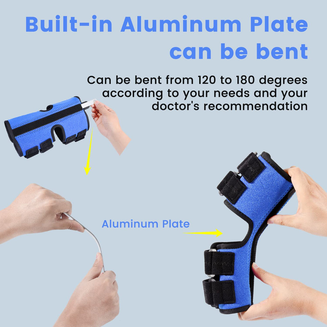 Elbow Splint, Night and Day Brace for Ulnar Nerve Entrapment, Cubital Tunnel Syndrome, for Left &amp; Right Arm, Immobilizer for Sleeping Extension and Working, Adjustable Angle Aluminum Bracket - L/XL