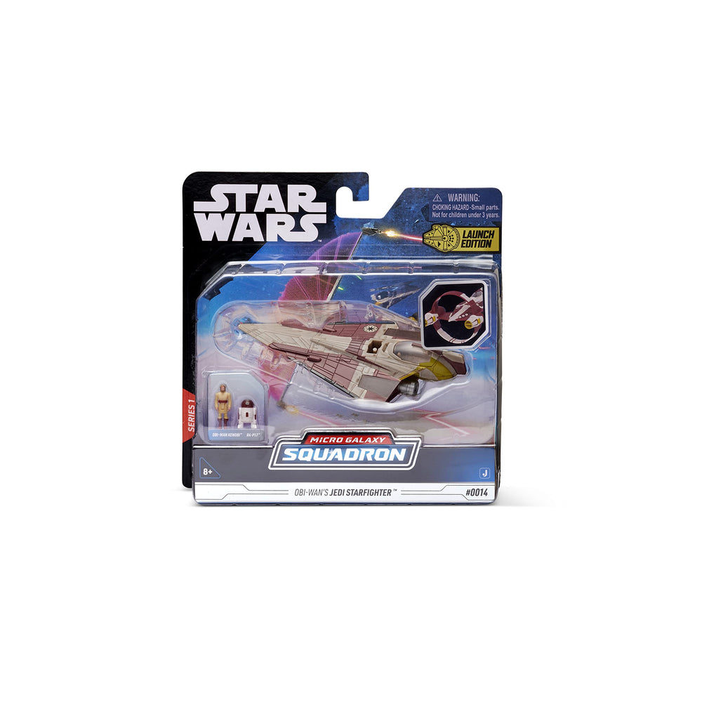 Star Wars Micro Galaxy Squadron Starfighter Class OBI-WAN Kenobi’S Jedi Starfighter- 5-Inch Vehicle with 1-Inch OBI-Wan Kenobi & R4-P17 Micro Figures