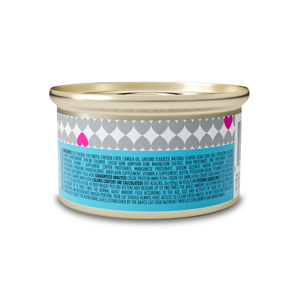 I and love and you Wet Cat Food - Oh My Cod Pâté - Cod Recipe, Grain Free, Filler Free, 3oz Pack of 24 Cans