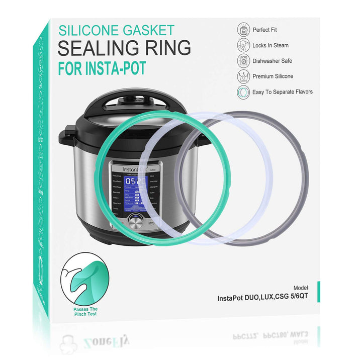 Sealing Ring for 6 Quart InstantPot - Replacement Silicone Gasket Seal Rings for 6 Qt Instapot Programmable Pressure Cooker - Insta Pot Accessories Fit for 6QT