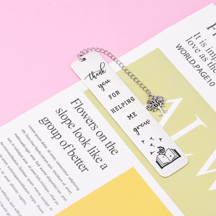 Teacher Thank You Gifts Bookmark, Graduation Teacher Appreciation Gifts Metal Bookmarks for Women Men Christmas Back to School End of Year 2024 Retirement Gifts for Teacher from Student