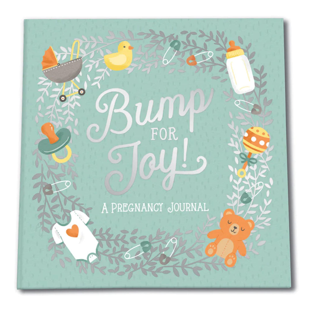 Guided Pregnancy Journal - Bump for Joy - 9 x 9 - Beautifully Illustrated Hardcover Journal with Storage Pockets Creates a Keepsake of Maternity Memories