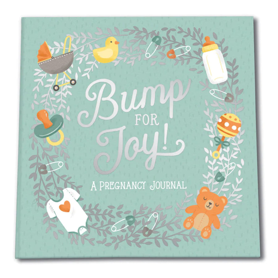 Guided Pregnancy Journal - Bump for Joy - 9 x 9 - Beautifully Illustrated Hardcover Journal with Storage Pockets Creates a Keepsake of Maternity Memories