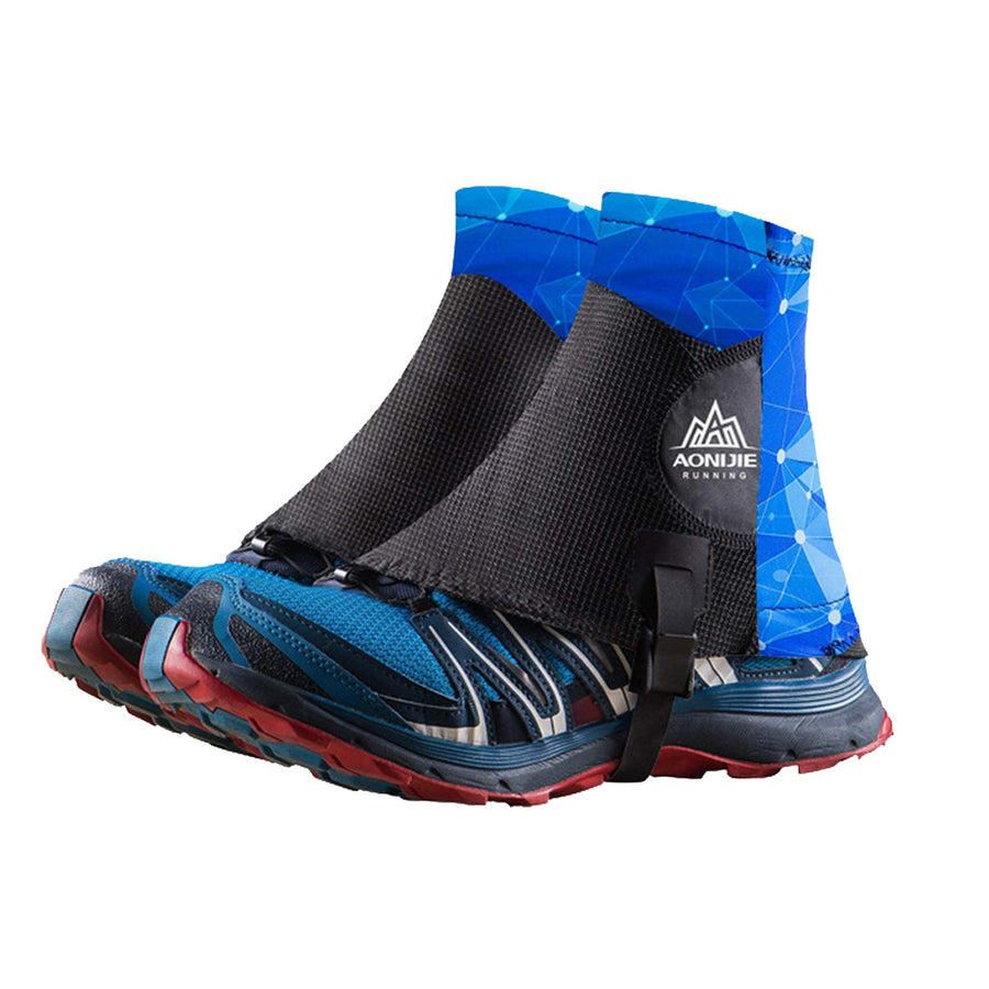 1 Pair Low Trail Running Gaiters Sandproof Ankle Gaiters Lightweight Protective Reflective Shoe Covers for Hiking Walking Marathon