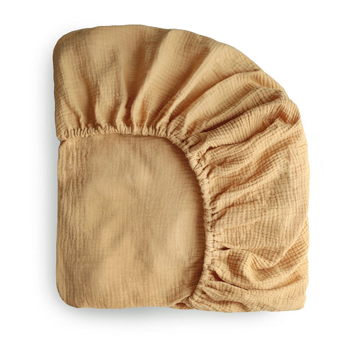 mushie Extra Soft Muslin Fitted Crib Sheet | 192 Thread