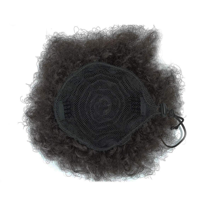 Afro Short Puff Ponytail Afro Puff Drawstring Ponytail Scrunchie Scrunchy Updo hairpieces hair piece Short Afo Kinky Curly Ponytail Hair Extensions (Colour 4#)