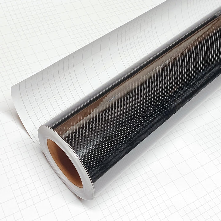 DIYAH High Gloss 6D Black Carbon Fiber Vinyl Wrap Stick