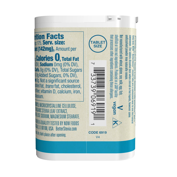 Now Foods BetterStevia Instant Tabs, 175 Tabs