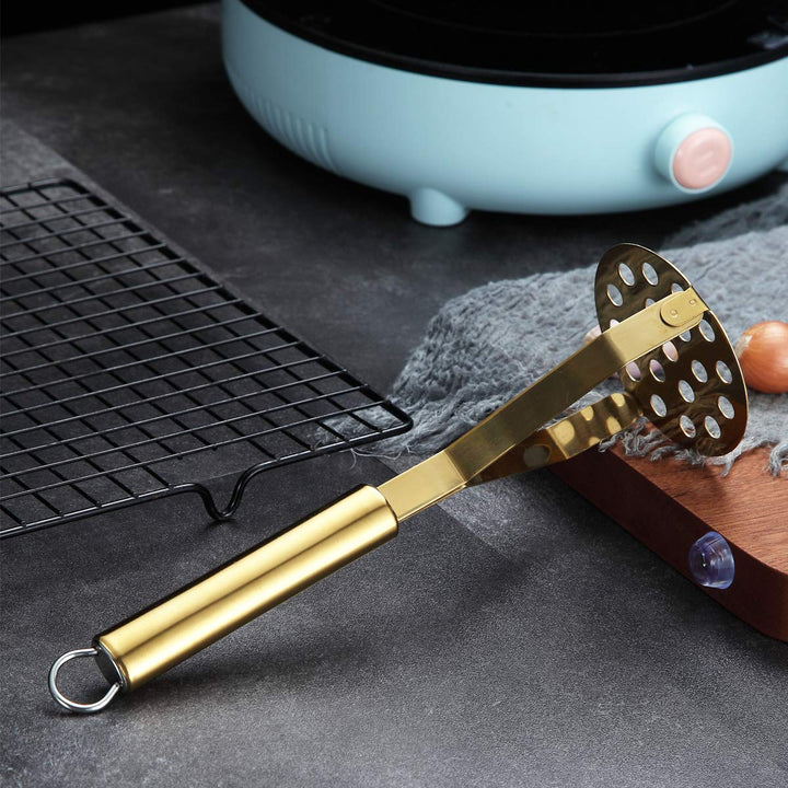 Berglander Potato Masher, Heavy Duty Stainless Steel Go