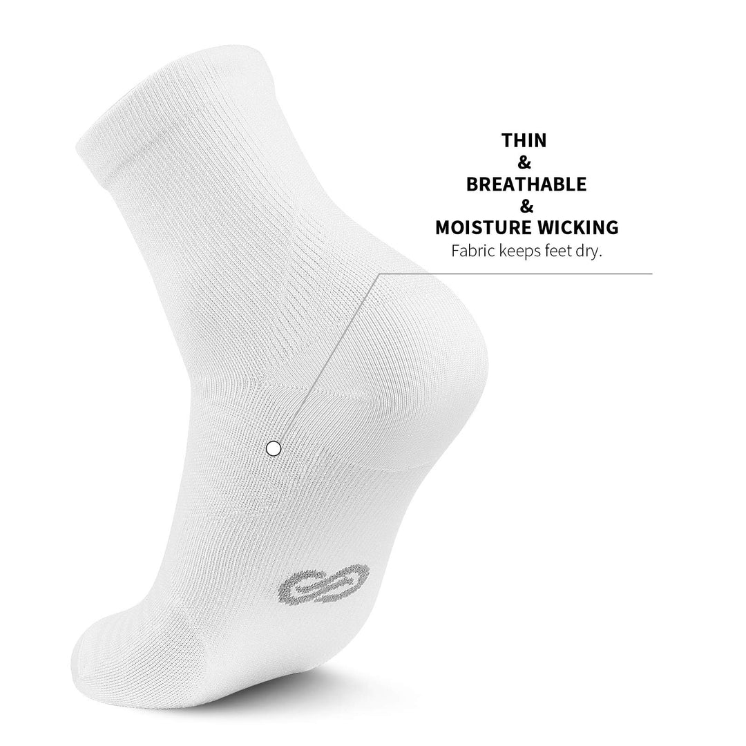 Compression Running Ankle Socks for Men and Women (6 Pairs), Quarter Athletic Socks for Running, Cycling, Golf, Work