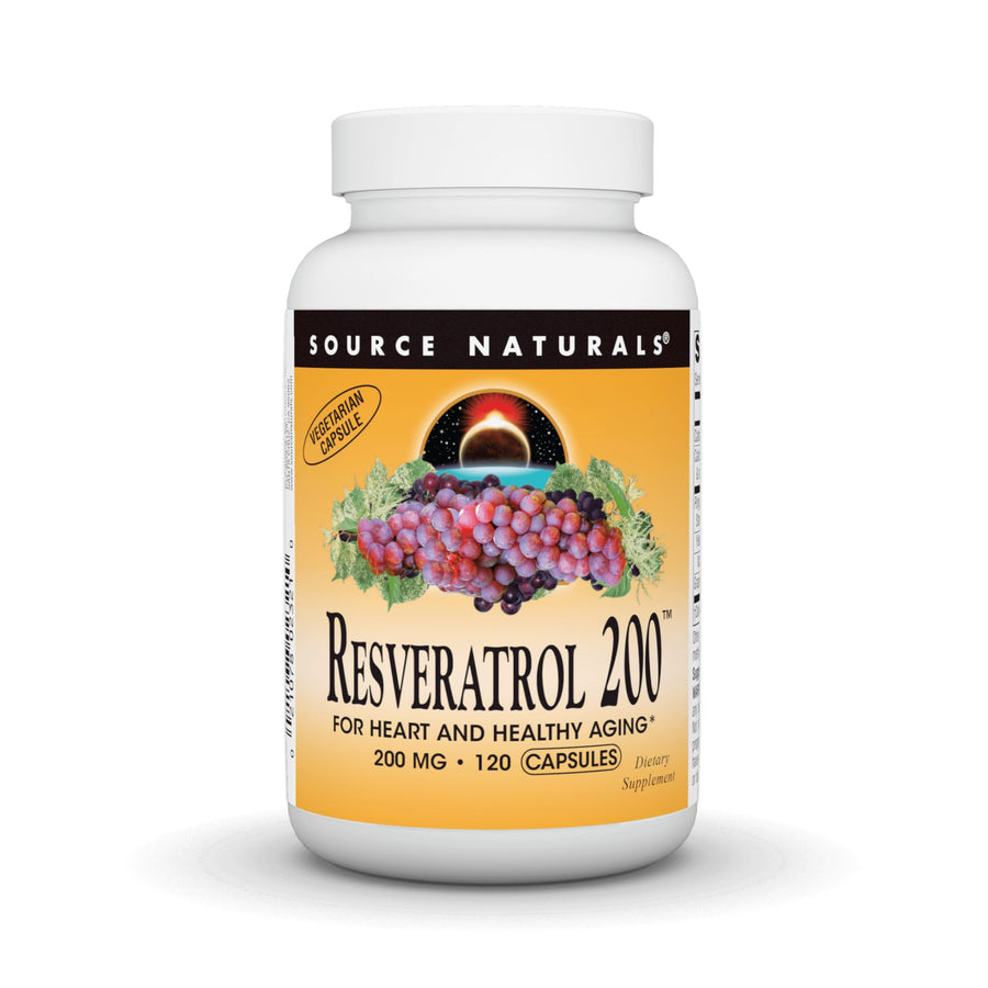 Resveratrol 200 mg for Heart and Healthy Aging - 120 Vegetarian Capsules