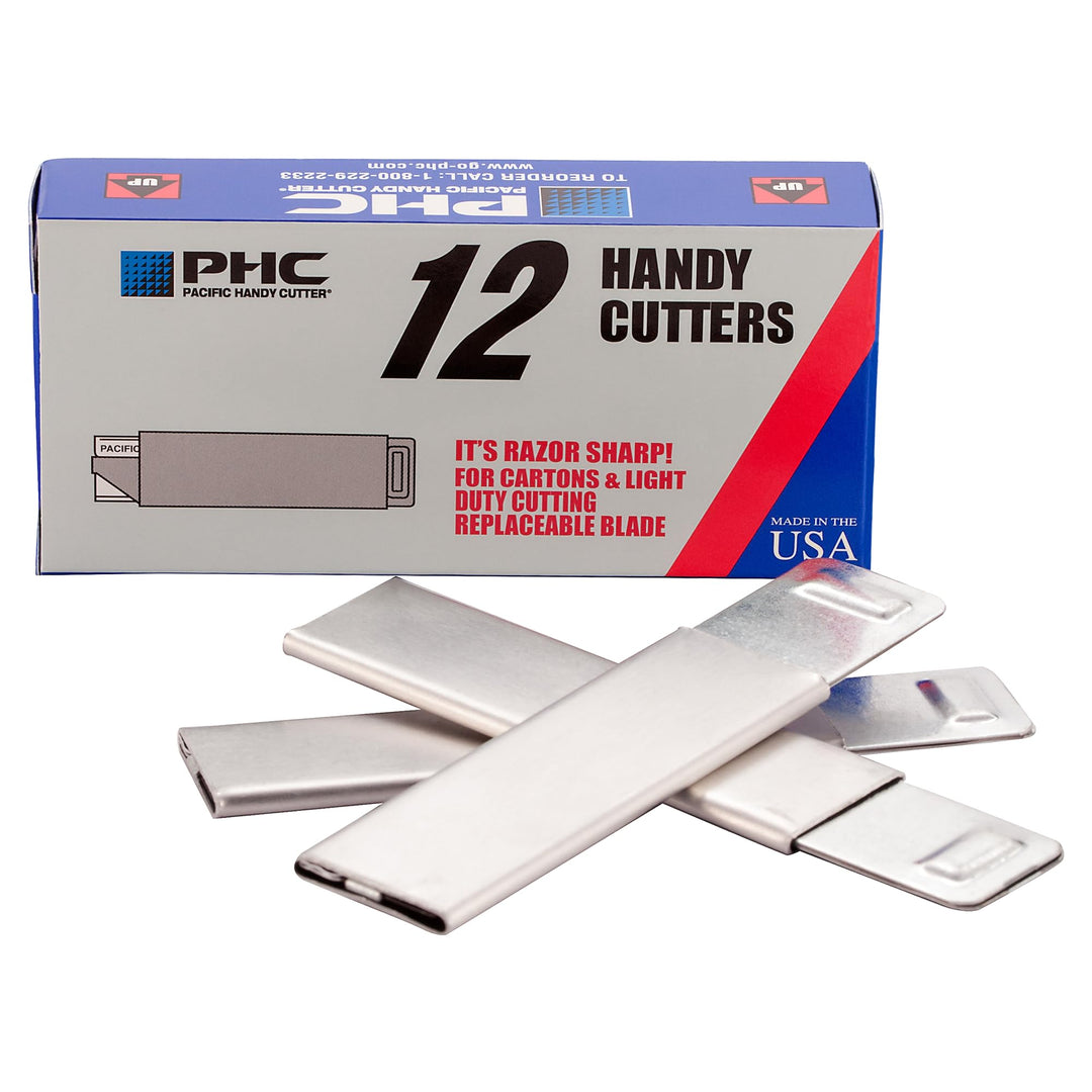 Inc. HC100 Handy Box Cutter, Tap Open/Tap Close, 12 per Box, Assorted(Packaging may vary)