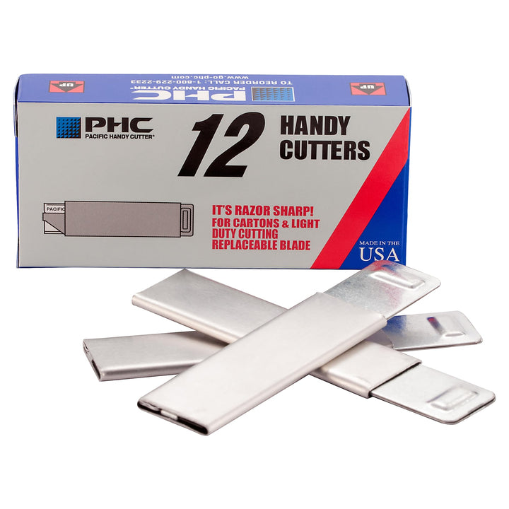 Inc. HC100 Handy Box Cutter, Tap Open/Tap Close, 12 per Box, Assorted(Packaging may vary)