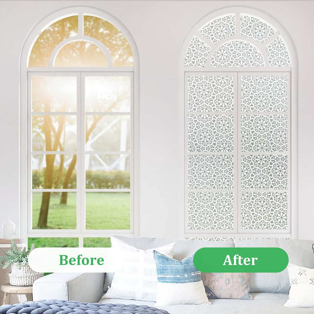 Privacy Window Film Static Cling: Frosted Glass Window 