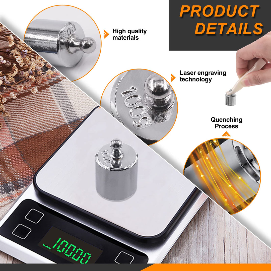 Precision Calibration Weight Set for Digital Balance Scale, Jewellery Scale (200g Set (Gram))
