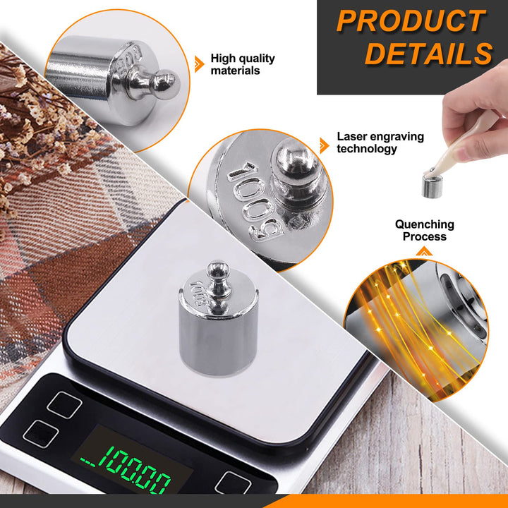 Precision Calibration Weight Set for Digital Balance Scale, Jewellery Scale (200g Set (Gram))