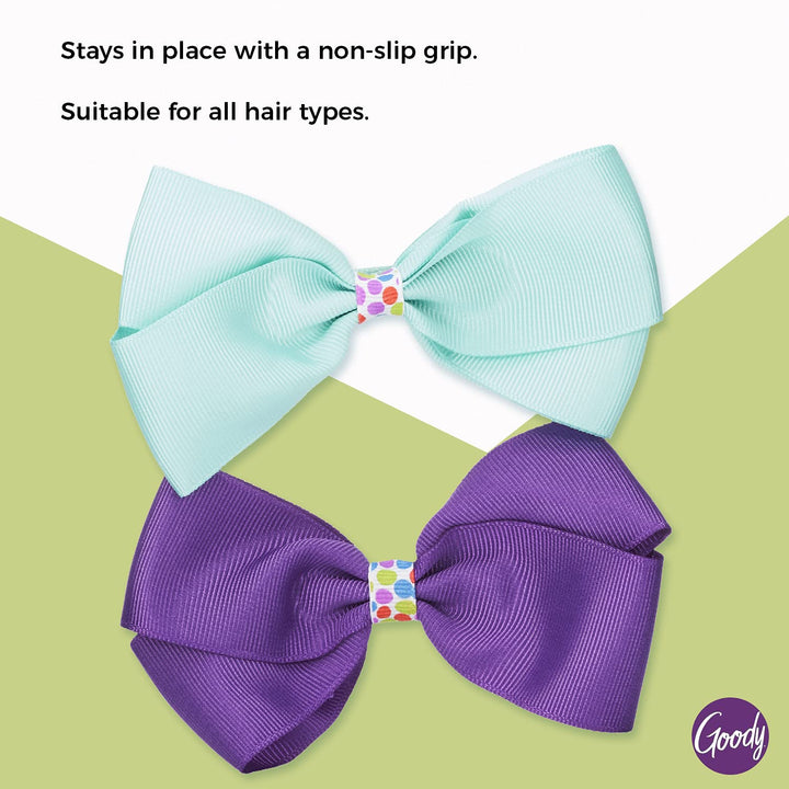 GOODY KIDS BLUE PURPLE MED BOWS 2CT